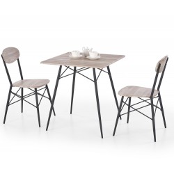 Комплект столовой мебели Halmar KABIR (стол + 2 стула, дуб сан ремо)
