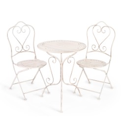 Комплект (стол + 2 стула) Secret de Maison Monique, античный белый