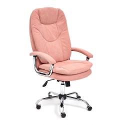 Кресло SOFTY Lux, флок, розовый