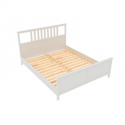 Кровать Ф-156.02 двухспальная 160х200 из массива сосны, цвет белый