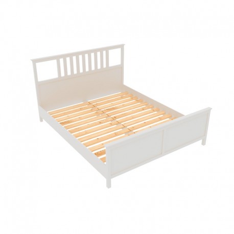 Кровать Ф-156.02 двухспальная 160х200 из массива сосны, цвет белый