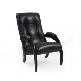 Кресло для отдыха Модель 61, венге, экокожа, vegas lite black
