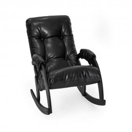 Кресло-качалка Модель 67, венге, экокожа, vegas lite black