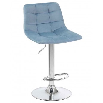 Барный стул LM-5017, голубой велюр