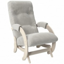 Кресло-маятник Модель 68, дуб шампань, ткань велюр, verona light grey