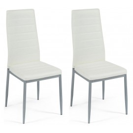 Комплект стульев Tetchair Easy Chair (mod. 24), слоновая кость, ножки серые, 2 шт