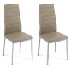 Комплект стульев Tetchair Easy Chair (mod. 24), коричневый, ножки серые, 2 шт