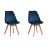 Комплект стульев Tetchair Secret De Maison TULIP SOFT (mod. 74) вельвет, синий, 2 шт