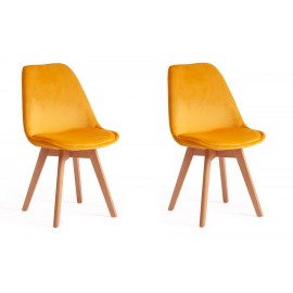 Комплект стульев Tetchair Secret De Maison TULIP SOFT (mod. 74) вельвет, желтый, 2 шт