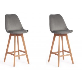 Комплект стульев Tetchair Secret De Maison TULIP SOFT BAR (mod. 75), светло-серый, 2 шт