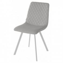 Комплект стульев DAIQUIRI BLUVEL-03 LIGHT GREY / белый каркас, 4 штуки